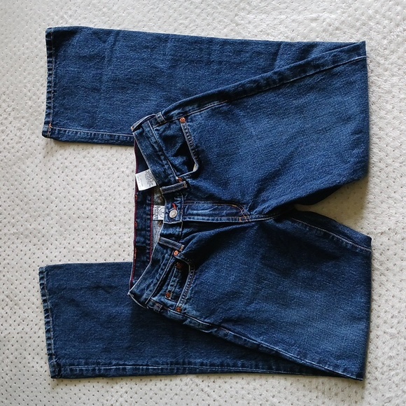 Vintage 90's Lucky Brand wideleg Jeans Size 4 dark wash - Picture 8 of 15